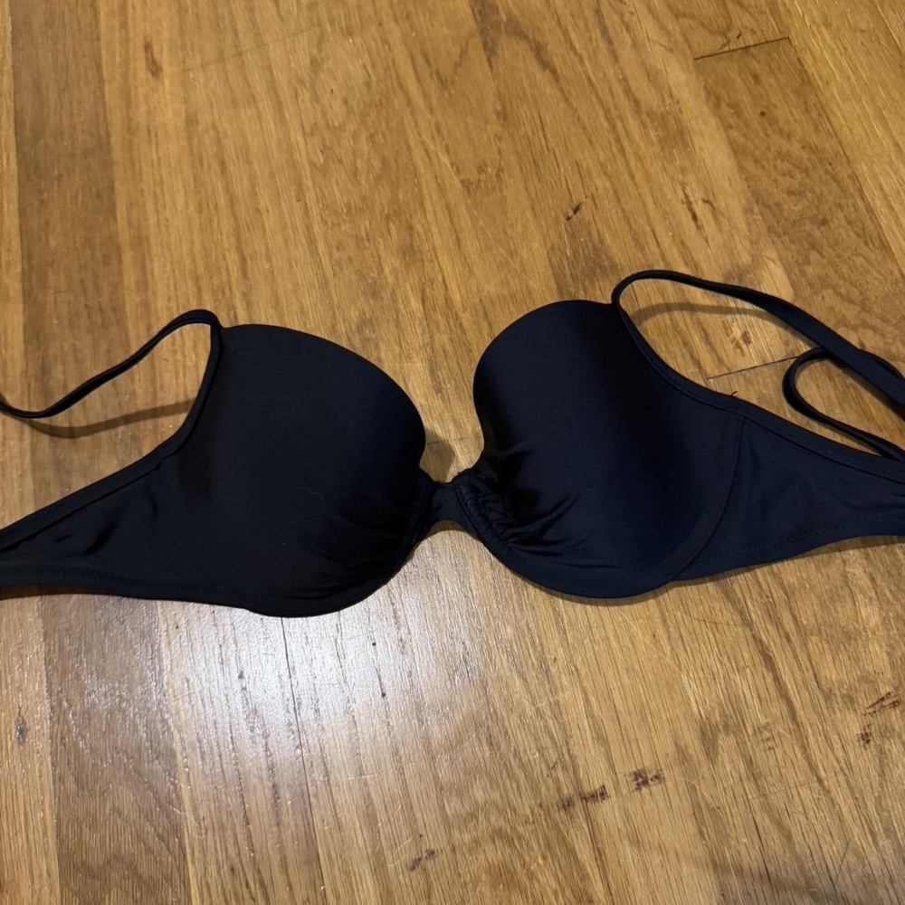 Aerie Black Bikini Top with Strappy Design